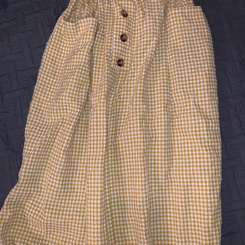 SHEIN girls long gingham skirt.